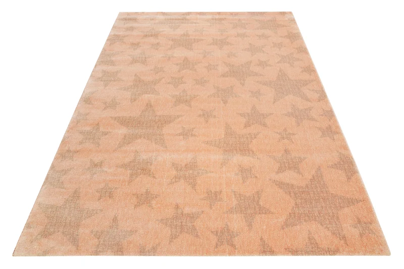 160x230 Teppich Kinderzimmer Orange Sterne