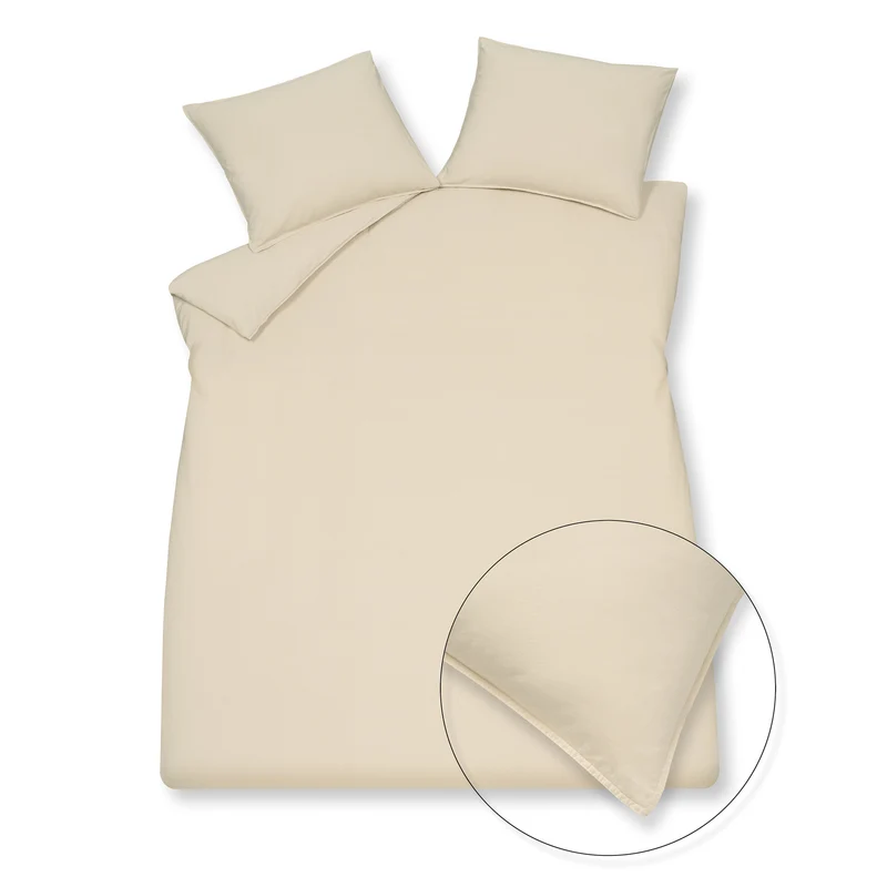 WASHED COTTON kussensloop Cream Tan 60x70 cm