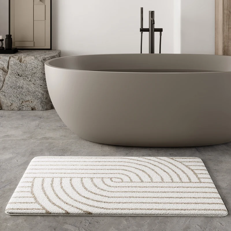 Badteppich Weiß Beige "Hilda" WECONhome Basics