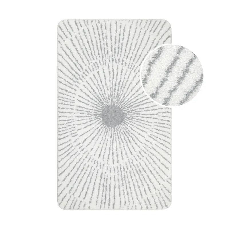 Badteppich Weiß Grau "Jasbeer" WECONhome Basics