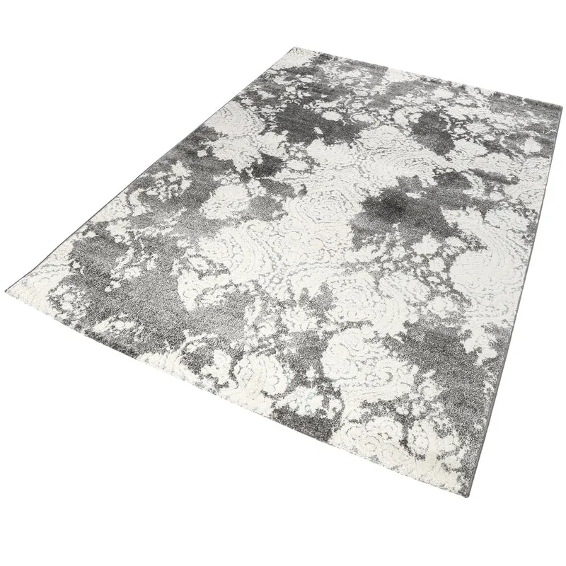Teppich 160x230 Vintage Grau Creme meliert