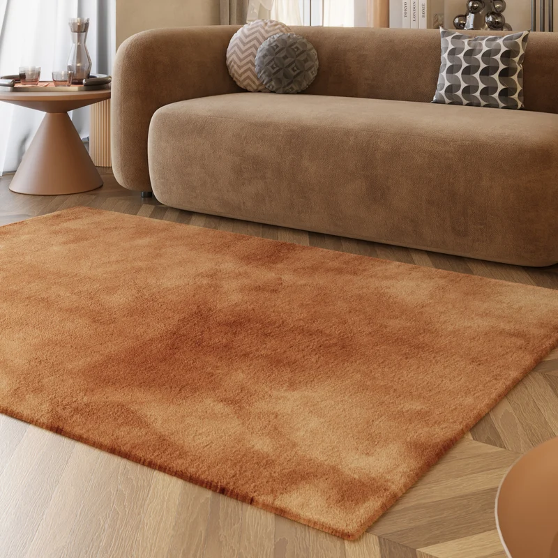 Esprit Teppich Kupfer Rot und sehr flauschig Hochflor "Alice"