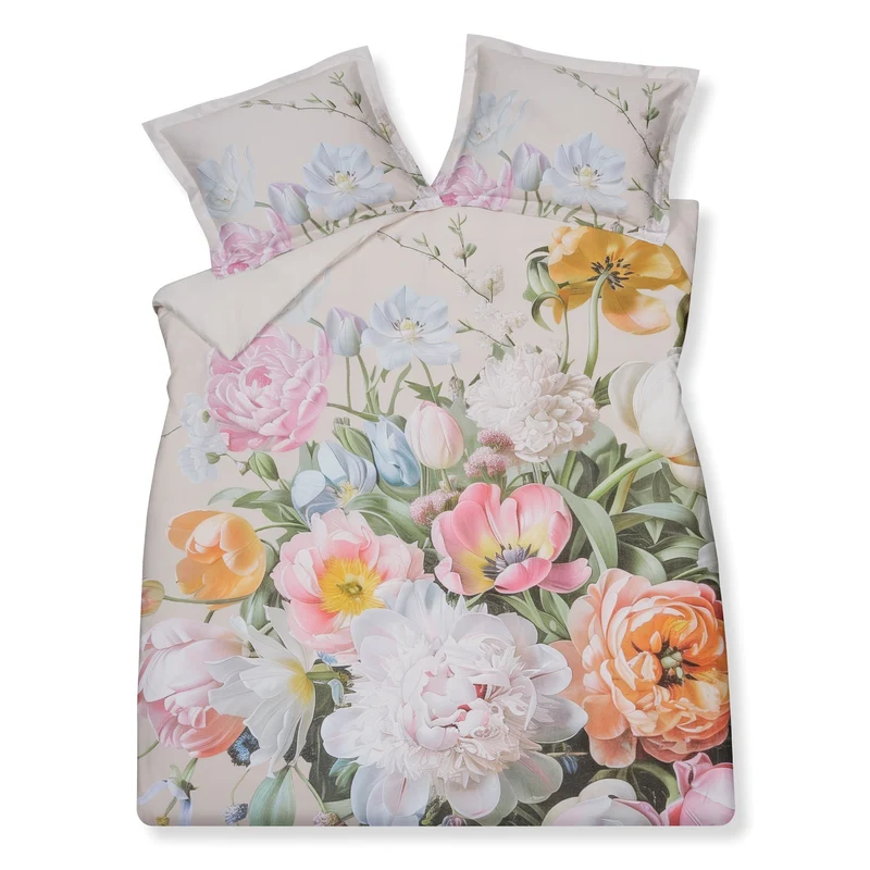 FLEUR FESTIVE dekbedovertrek Cream Tan 240x220 cm
