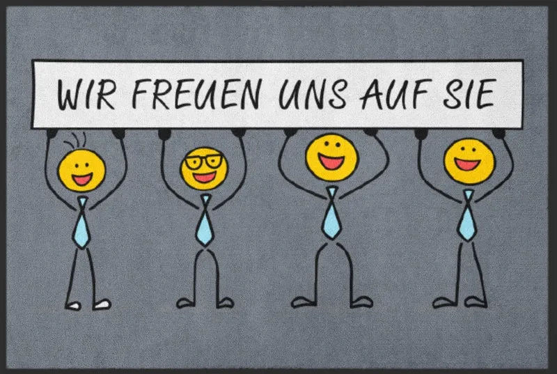 Fussmatte Wir freuen uns auf Sie 10497