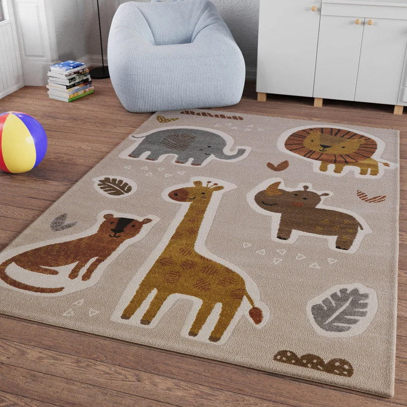 Kinderteppich Sand Beige meliert "Nala & Friends" Smart Kids
