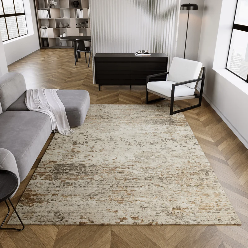 Esprit Kurzflor Teppich Beige aus Wolle "Upper East Side"