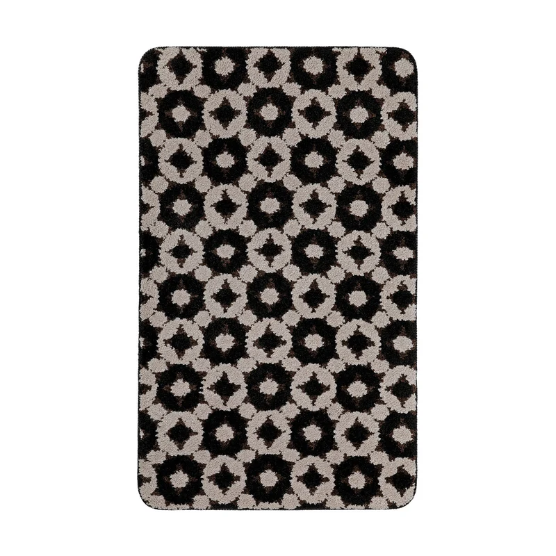 Badteppich Schwarz Taupe "J&J" WECONhome Basics