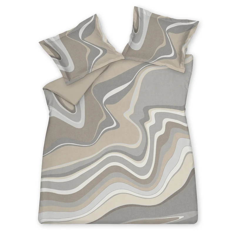 Dekbedovertrek MARBLE Stone 140x220 cm (satijnkatoen)