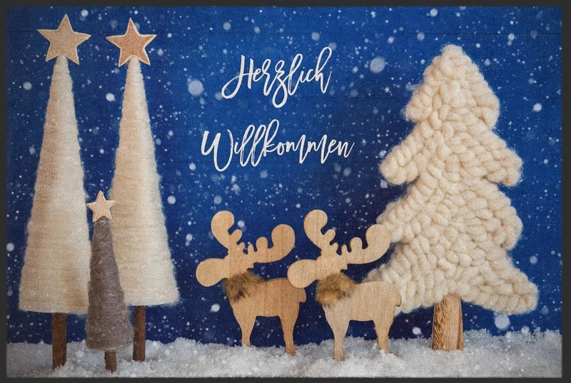 Fussmatte Herzlich Willkommen Weihnachten 10298