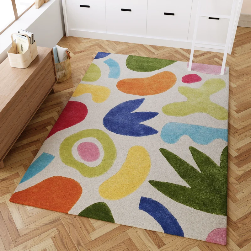 Kinderteppich Creme Bunt "Kimi" Smart Kids