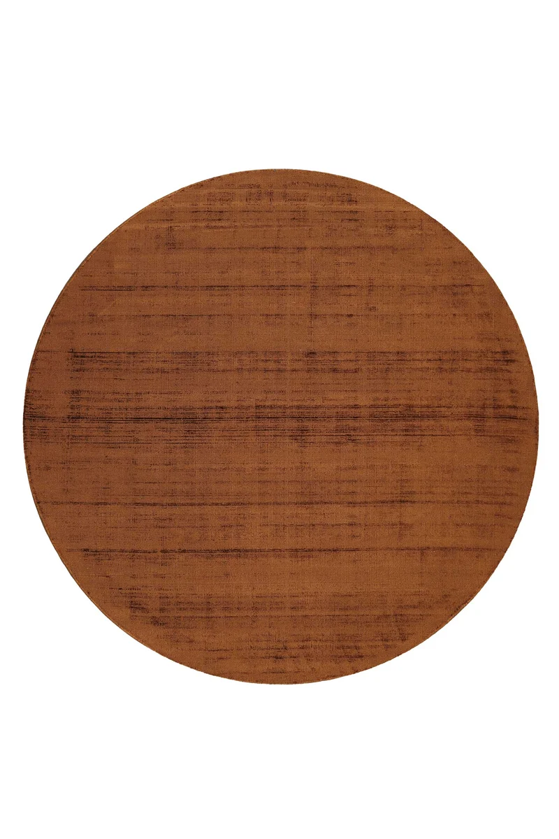 Esprit Kurzflor Teppich Rund Terracotta Braun "Gil"
