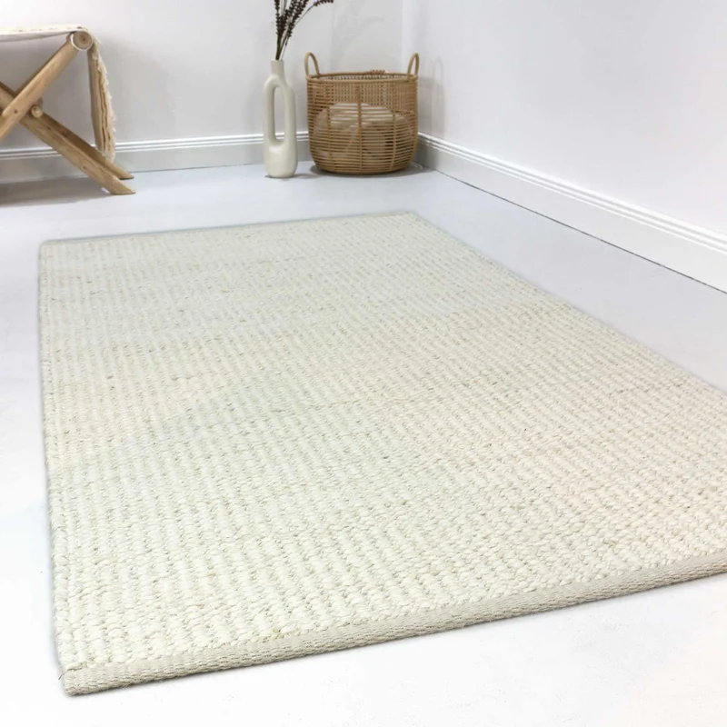 Esprit Kelim Teppich Creme Weiß aus Jute & Wolle "Gobi"
