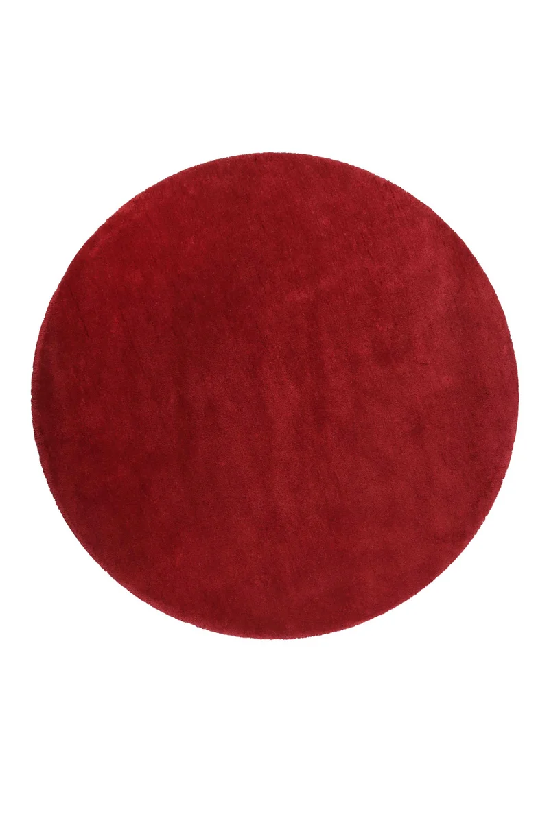 Esprit Teppich Rund Rot Hochflor "Relaxx"
