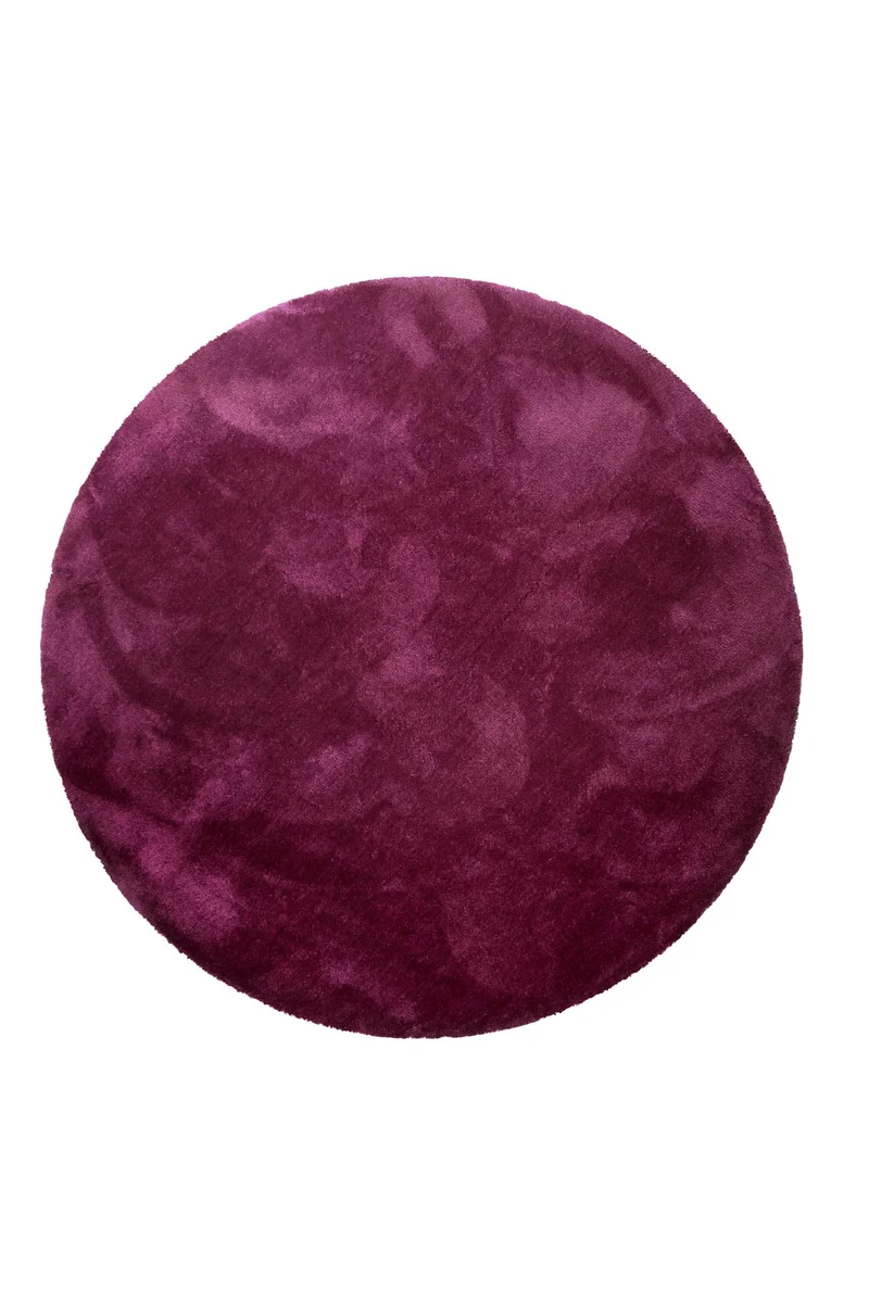Teppich Rund Pink Violett Hochflor "Pisa" Homie Living
