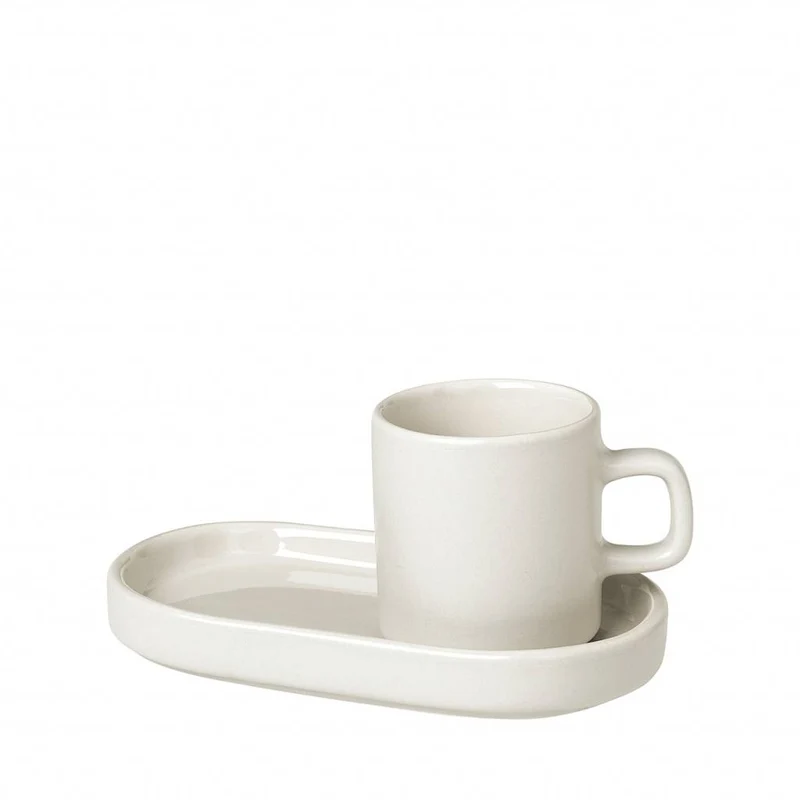 PILAR 2 espressokopjes 50ml met schotel Moonbeam