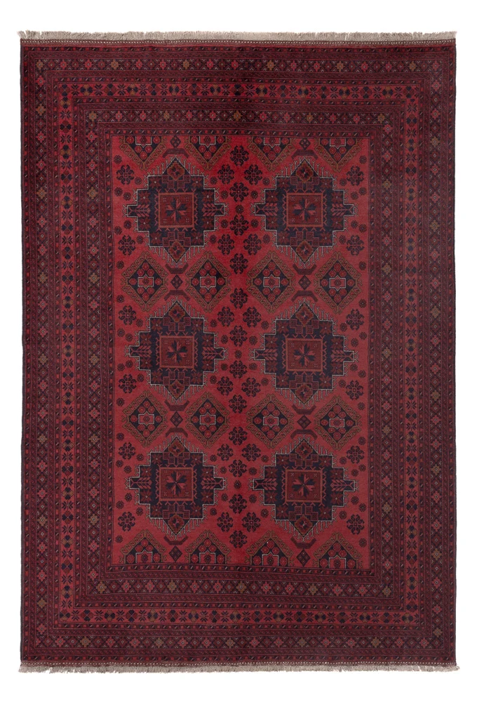 Afghan Teppich - Kunduz - 205 x 297 cm - rot