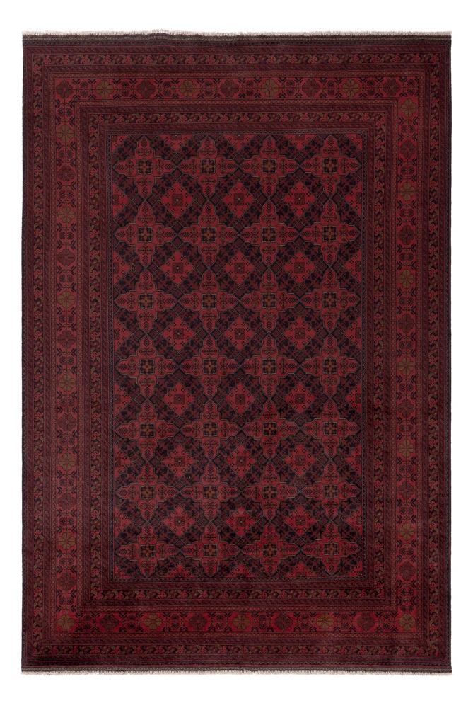 Afghan Teppich - Kunduz - 197 x 295 cm - rot