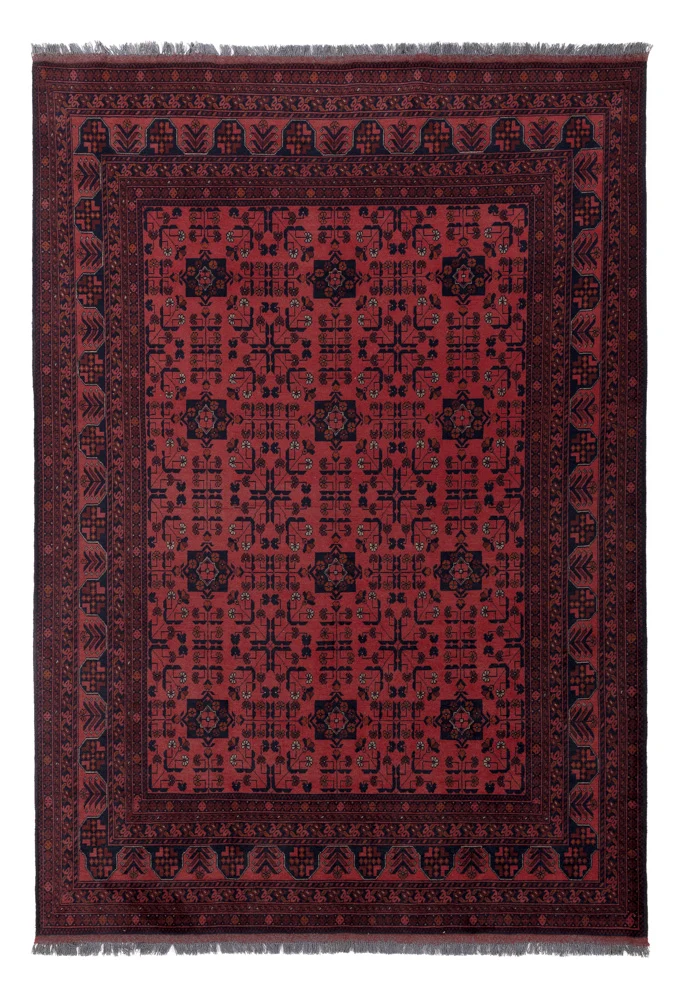 Afghan Teppich - Kunduz - 201 x 286 cm - rot