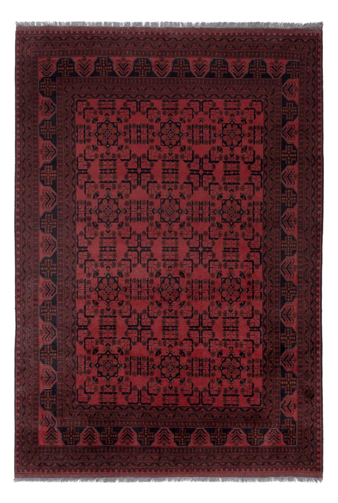 Afghan Teppich - Kunduz - 196 x 292 cm - rot