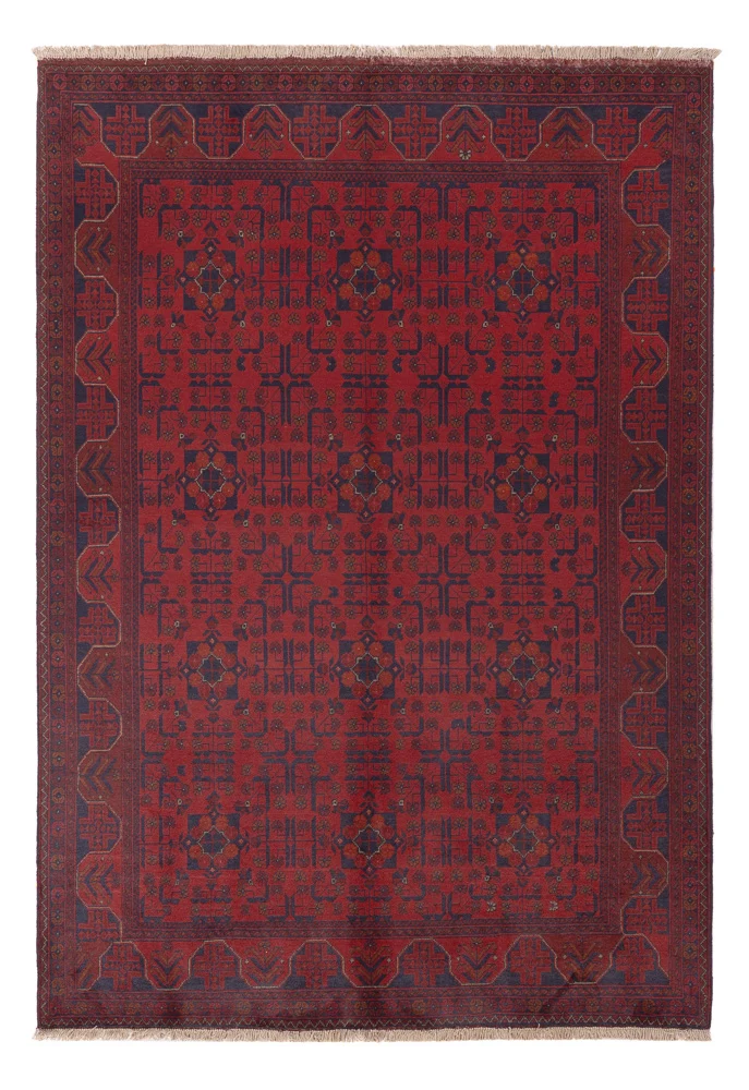 Afghan Teppich - Kunduz - 175 x 234 cm - rot