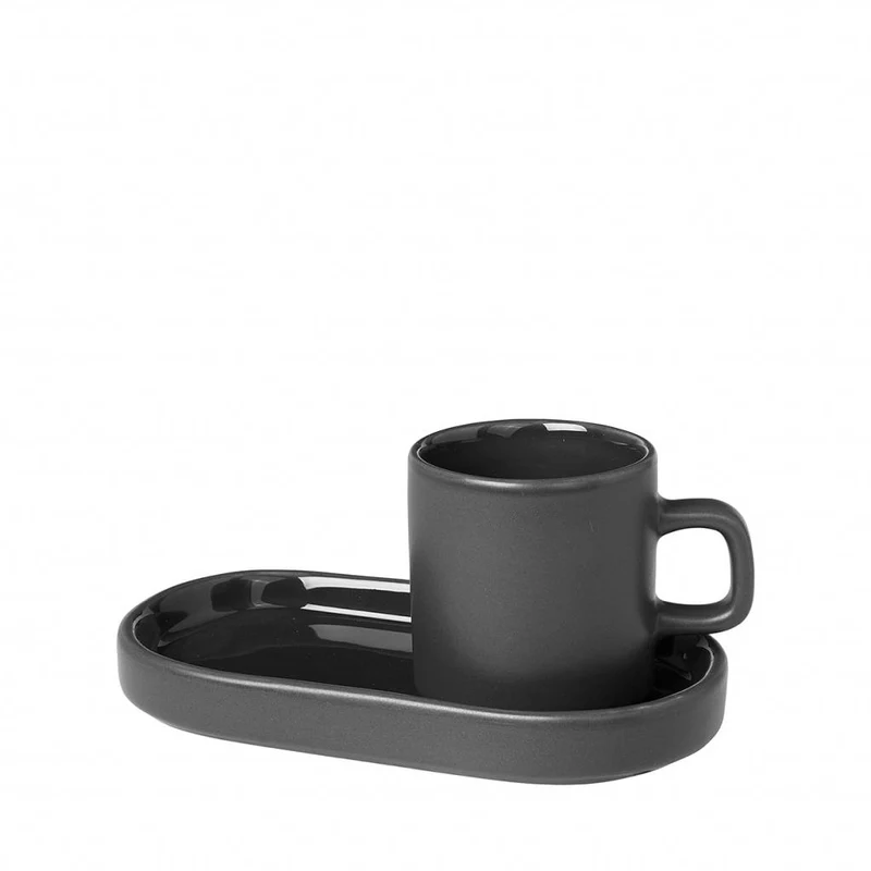 PILAR 2 espressokopjes 50ml met schotel Agave Green