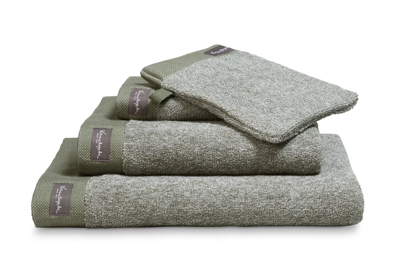 HOME badtextiel Mouliné Olive