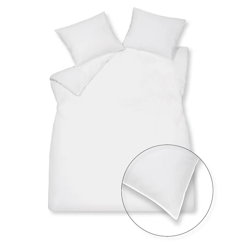 WASHED COTTON dekbedovertrek White 140x220 cm