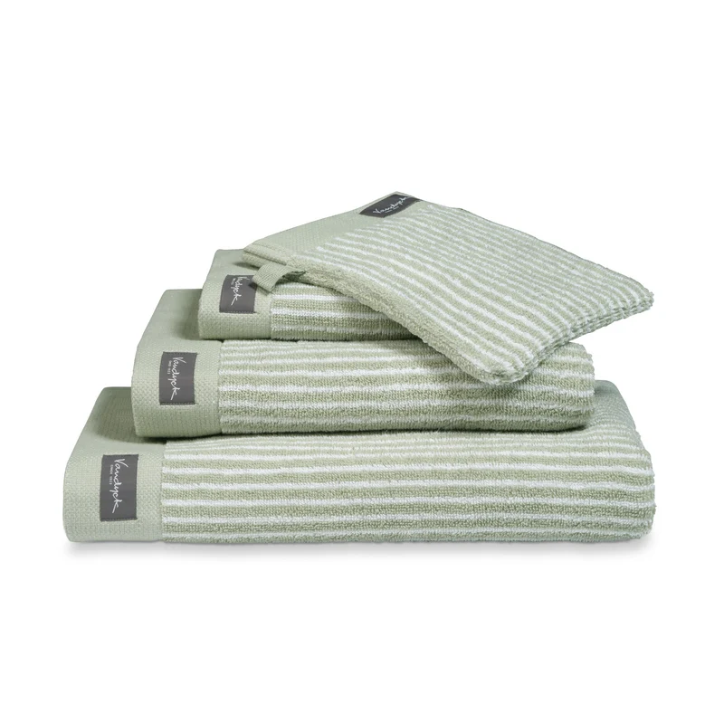 HOME handdoeken Petit Ligne Smoke Green