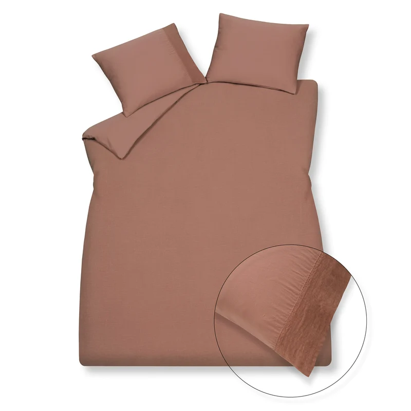 Dekbedovertrek PURE 07 Toffee 240x220 cm (linnen / satijnkatoen)