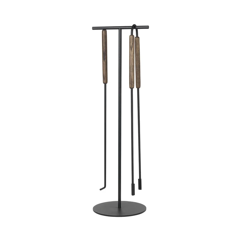 ASHI 3-delige openhaardset Brown Oak