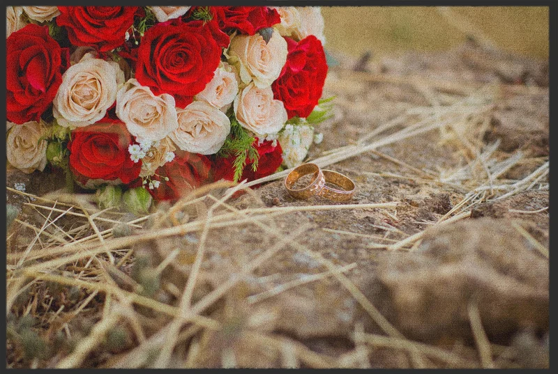 Sauberlaufmatte Hochzeit 10106