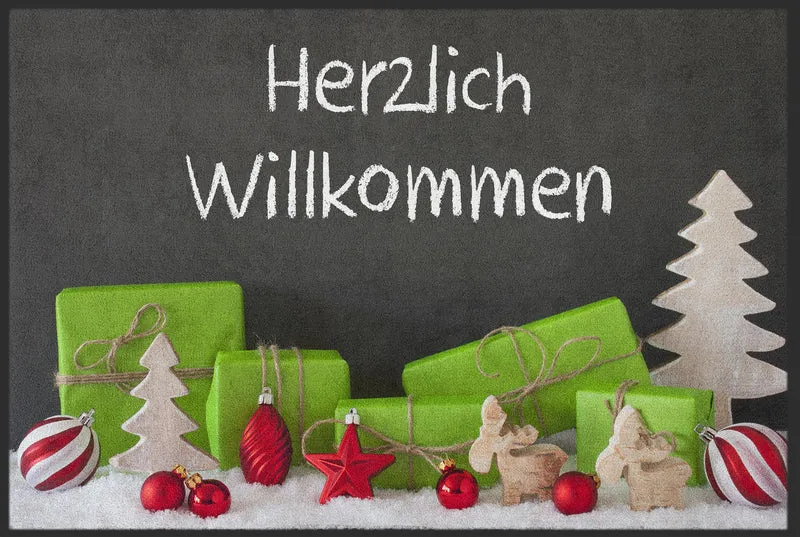 Sauberlaufmatte Herzlich Willkommen Weihnachten 10104
