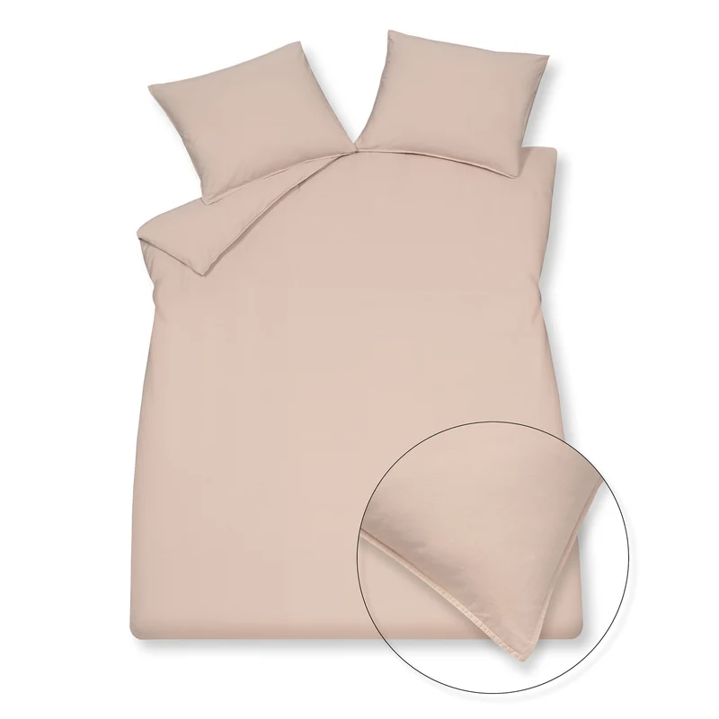 WASHED COTTON dekbedovertrek Pale Pink 140x220 cm