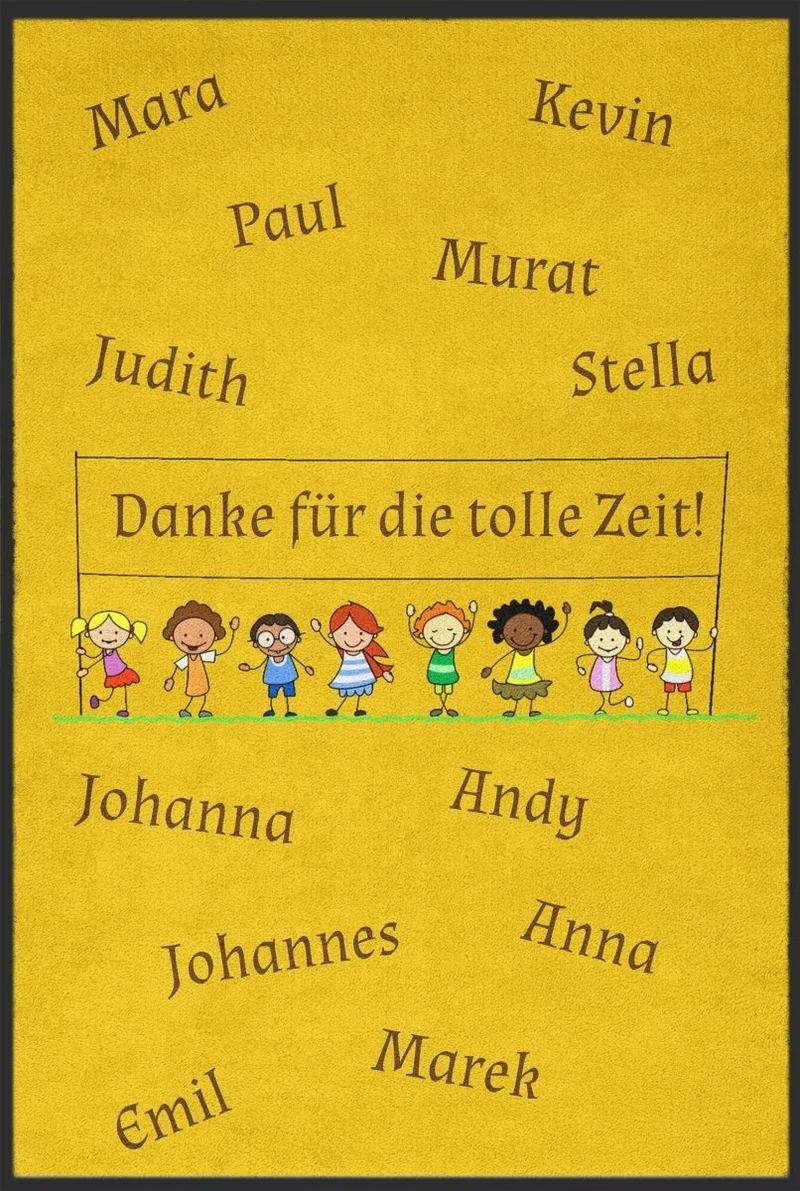 Kita Abschiedsgeschenk Fussmatte selbst gestalten 6007