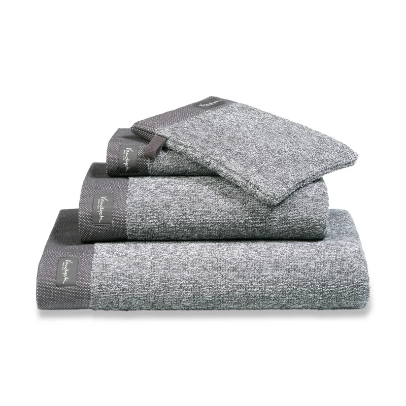 HOME badtextiel Mouliné Off Black