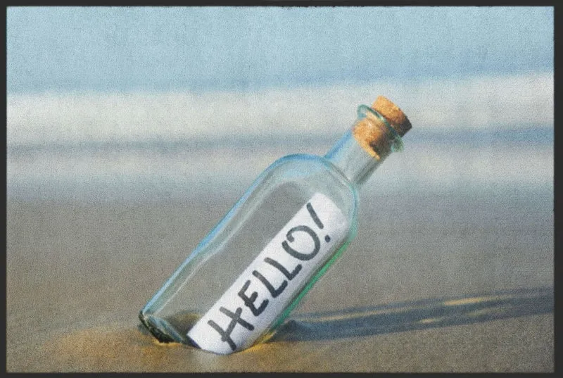 Fussmatte Hello Flaschenpost 4795