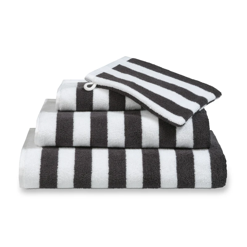 VERONA badtextiel Stripes Off Black