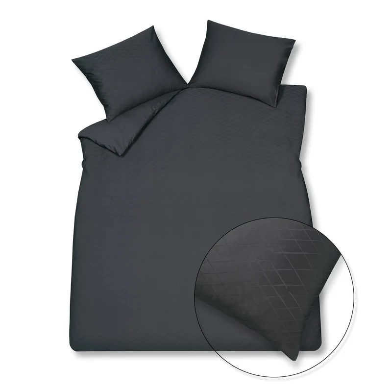 Dekbedovertrek PURITY Monaco Off Black 140x220 cm (satijnkatoen)