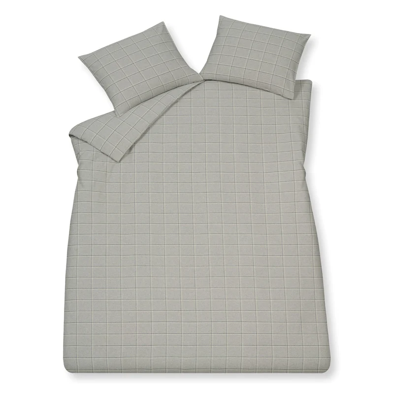 Dekbedovertrek MALMO Coolgrey 240x220 cm (flanel)
