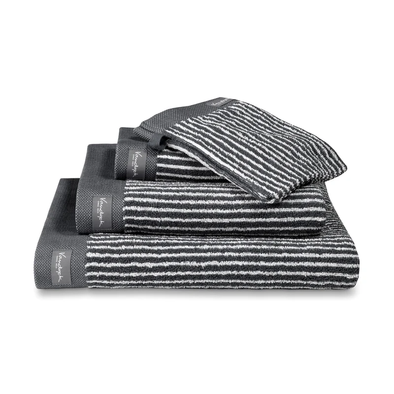 HOME gastendoek Petit Ligne Off Black (set/6)