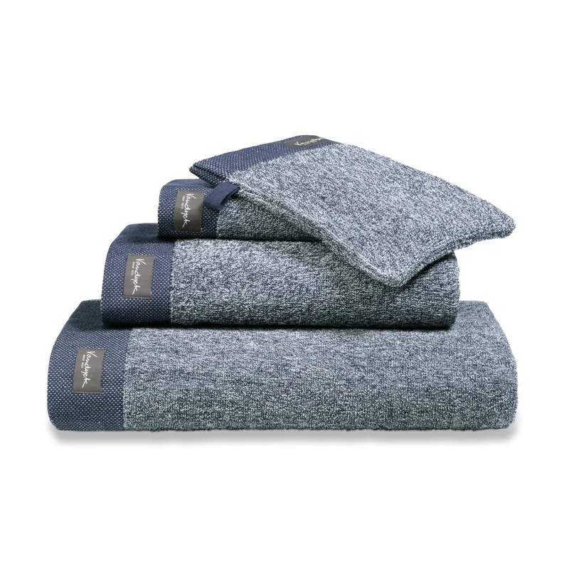HOME washand Mouliné Blue Ink (set/6)