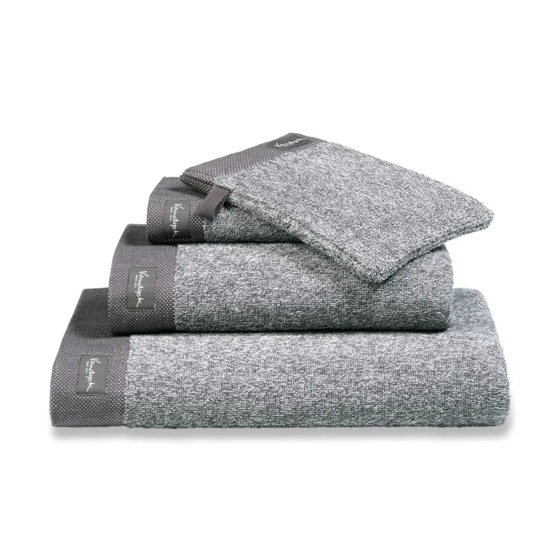 HOME washand Mouliné Off Black (set/6)