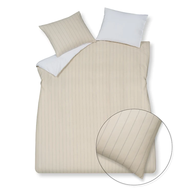 Dekbedovertrek HOME Puglia Cream Tan 200x220 cm (percalkatoen)
