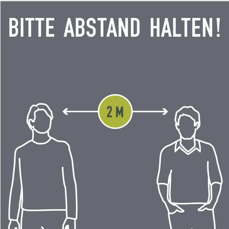 Sauberlaufmatte Corona bitte Abstand halten 3006