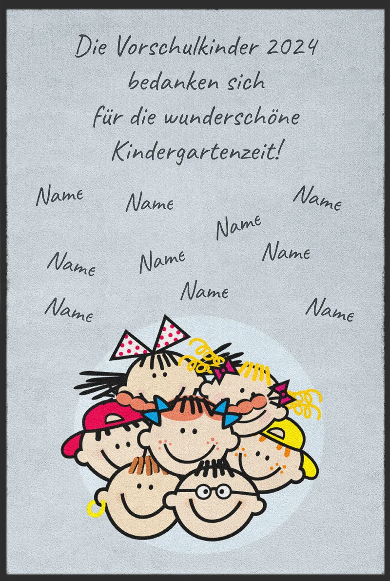 Abschiedsgeschenk Sauberlaufmatte Kindergarten 6013