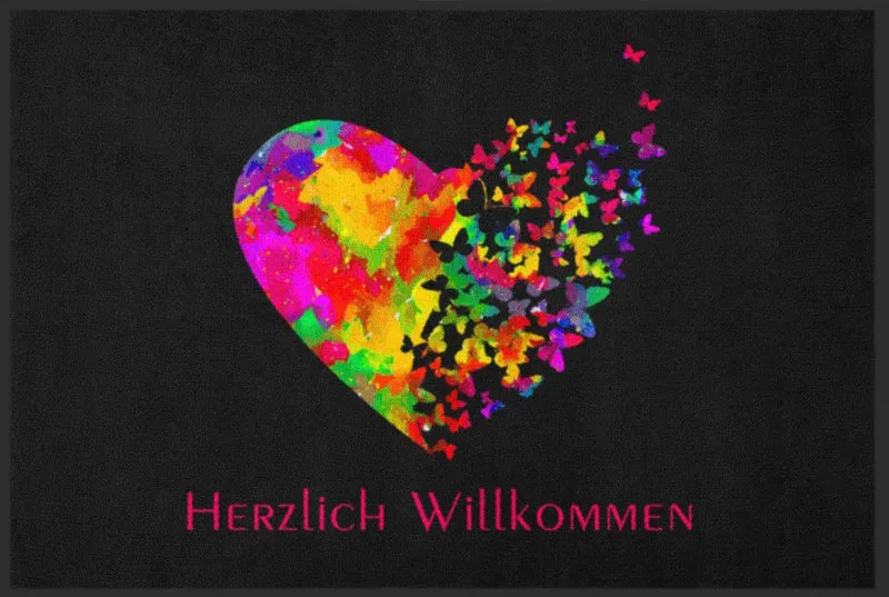 Sauberlaufmatte Herzlich Willkommen Herz 4086