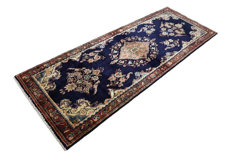 Läufer Perser - Nomadic - 111 x 297 cm - dunkelblau