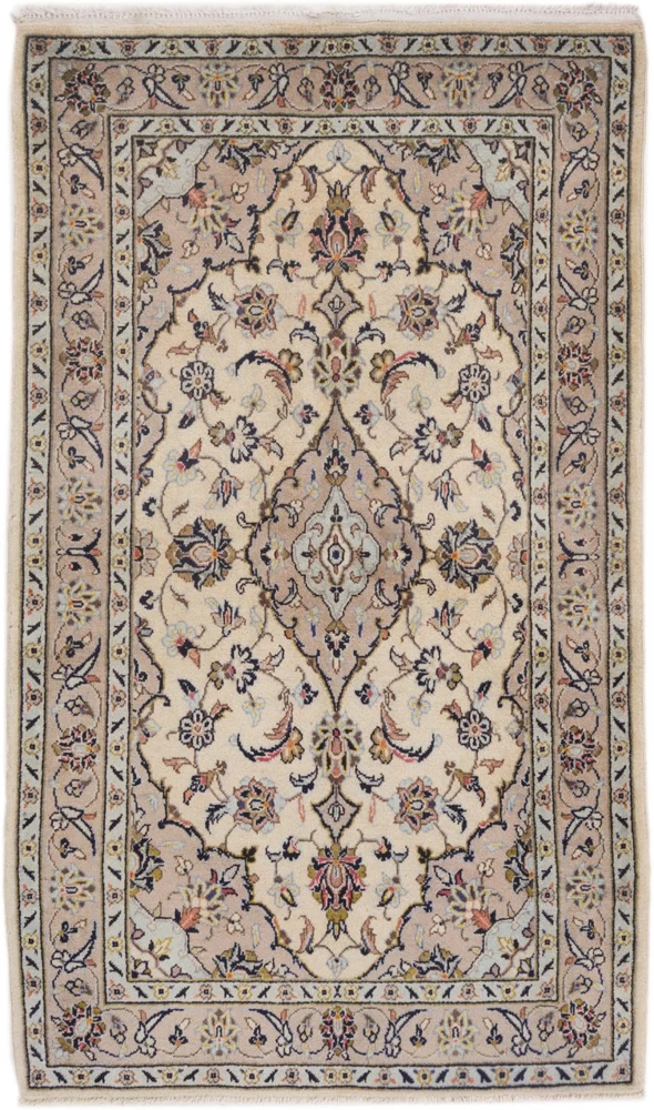 Perserteppich - Keshan - 95 x 155 cm - hellbeige