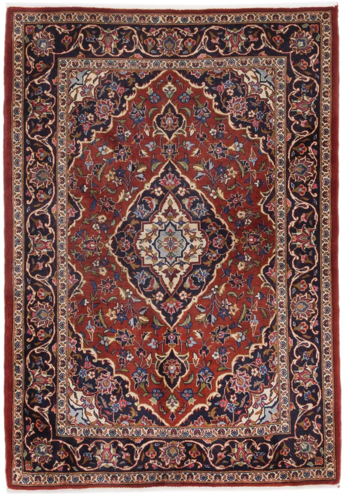 Perserteppich - Keshan - 105 x 150 cm - dunkelrot