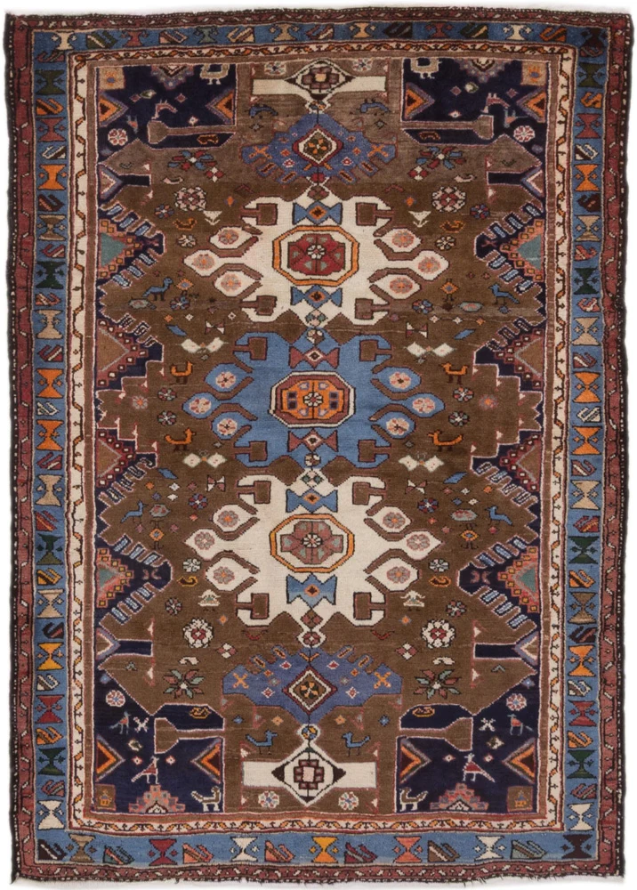 Perserteppich - Nomadic - 135 x 190 cm - mehrfarbig